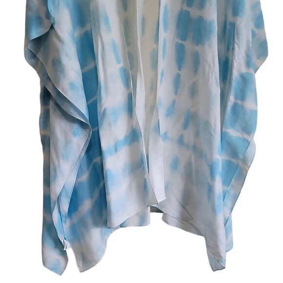 Southern Shirt  Blue and White Tie Dye Kimono  Sz One Size - Picture 5 of 9